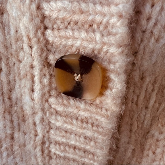 MADEWELL PLUS AVIVA CABLE KNIT NEUTRAL CARDIGAN BALLOON SLEEVES SIZE 2X NWT - Picture 5 of 7